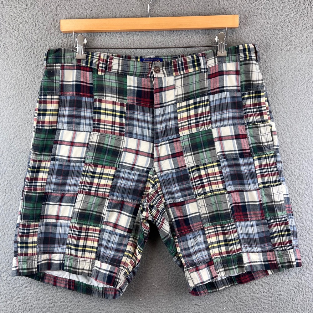Pendleton Plaid Patchwork Shorts Mens Size 38 Colorful Cotton Casual